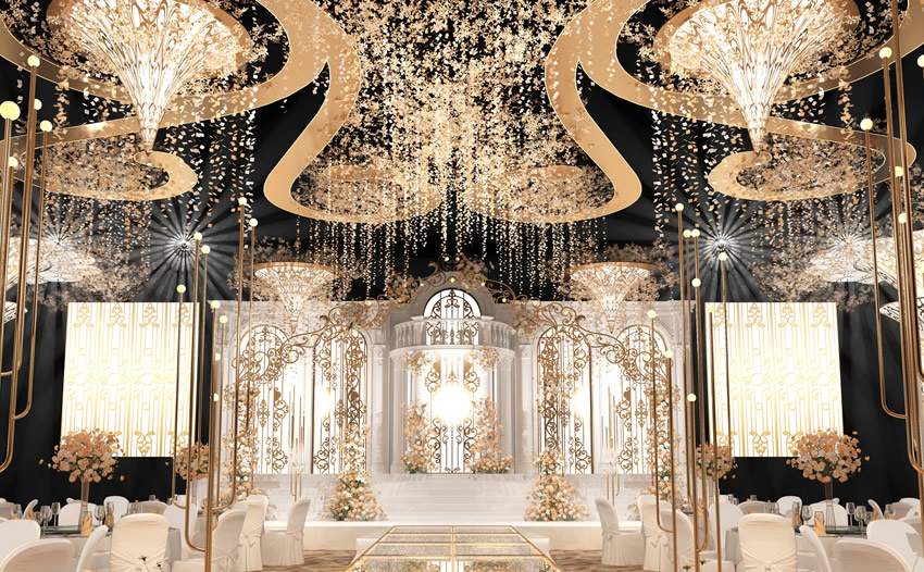 昌吉花木兰喜事汇金色大厅效果展示